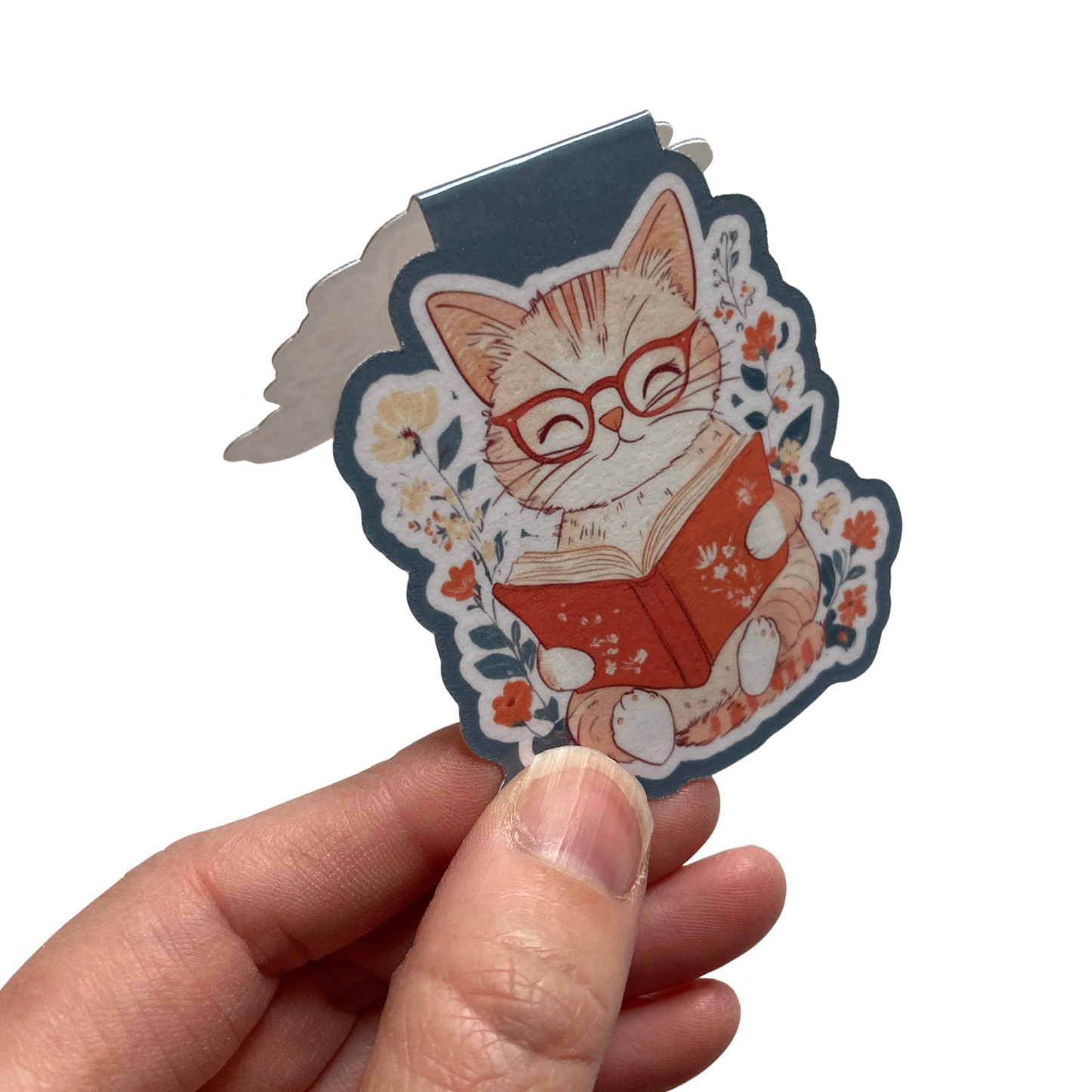 Reading Cat Magnetic Bookmark