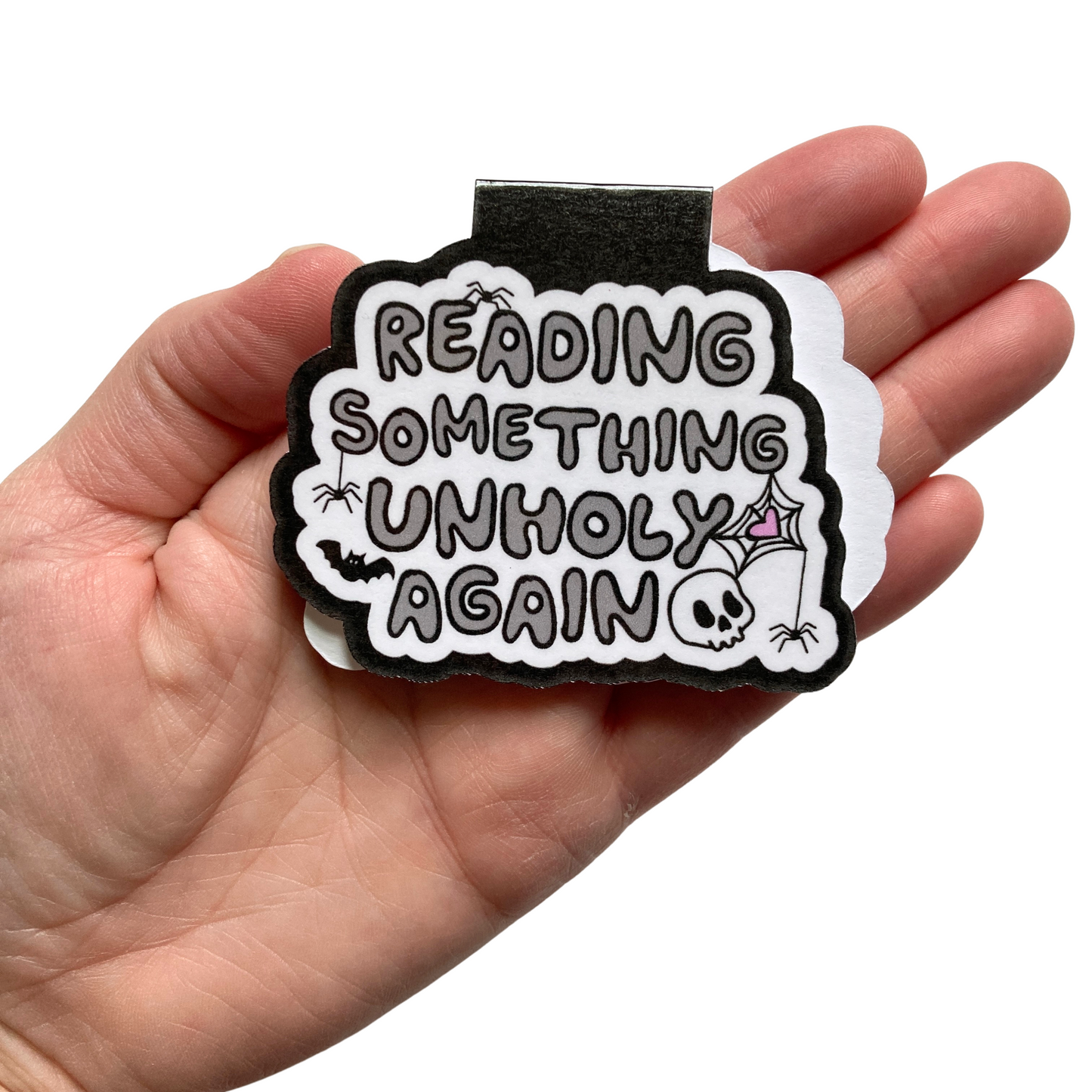Reading Something Unholy Again Magnetic Bookmark