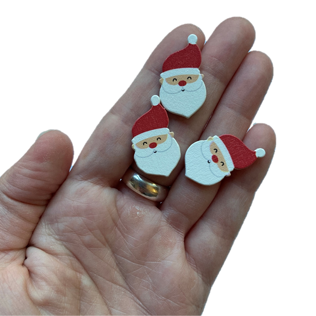 Wood Santa Magnets