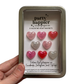 Shimmery Valentine Heart Magnets