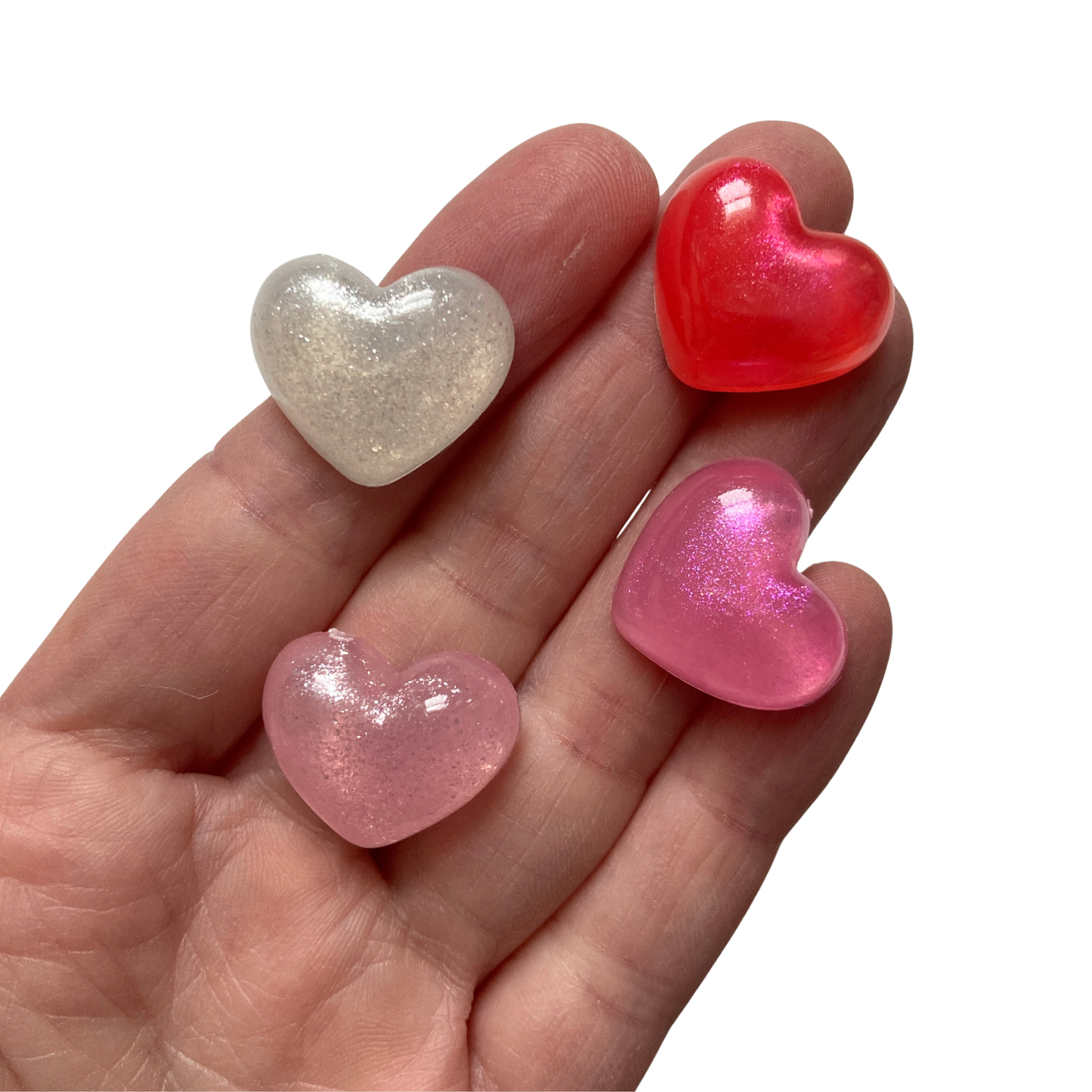 Shimmery Valentine Heart Magnets