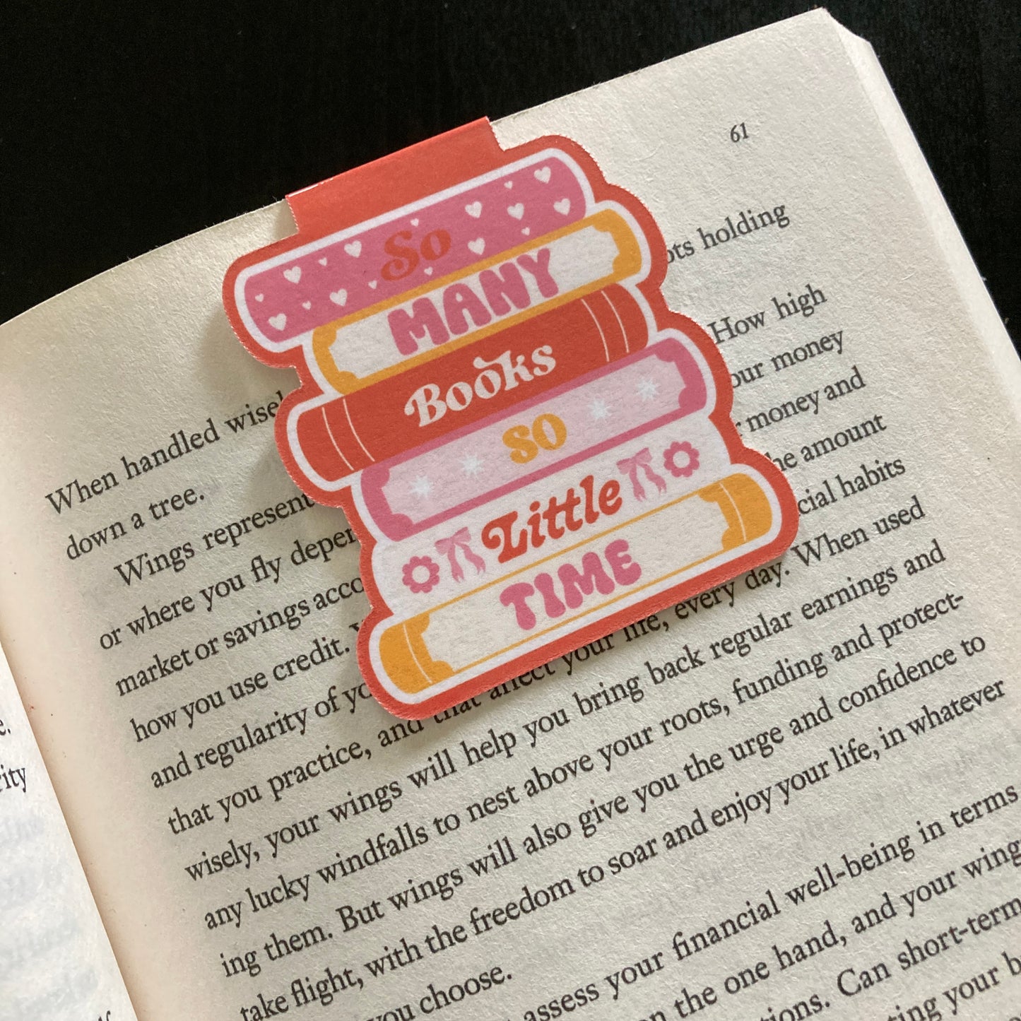 So Many Books So Little Time Magnetic Bookmark