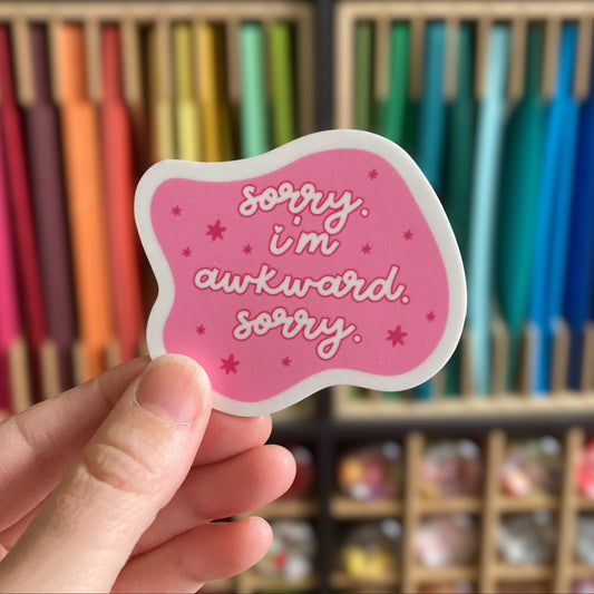 Sorry I'm Awkward Sorry Sticker