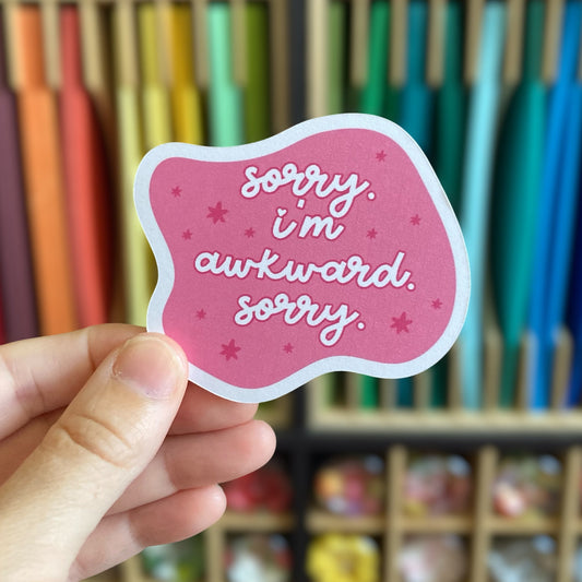 Sorry I'm Awkward Sorry Sticker