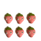 Strawberry Face Magnets