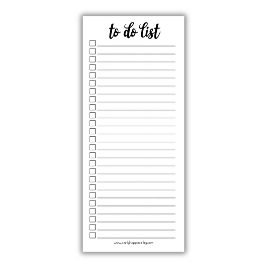Skinny To Do List Notepad