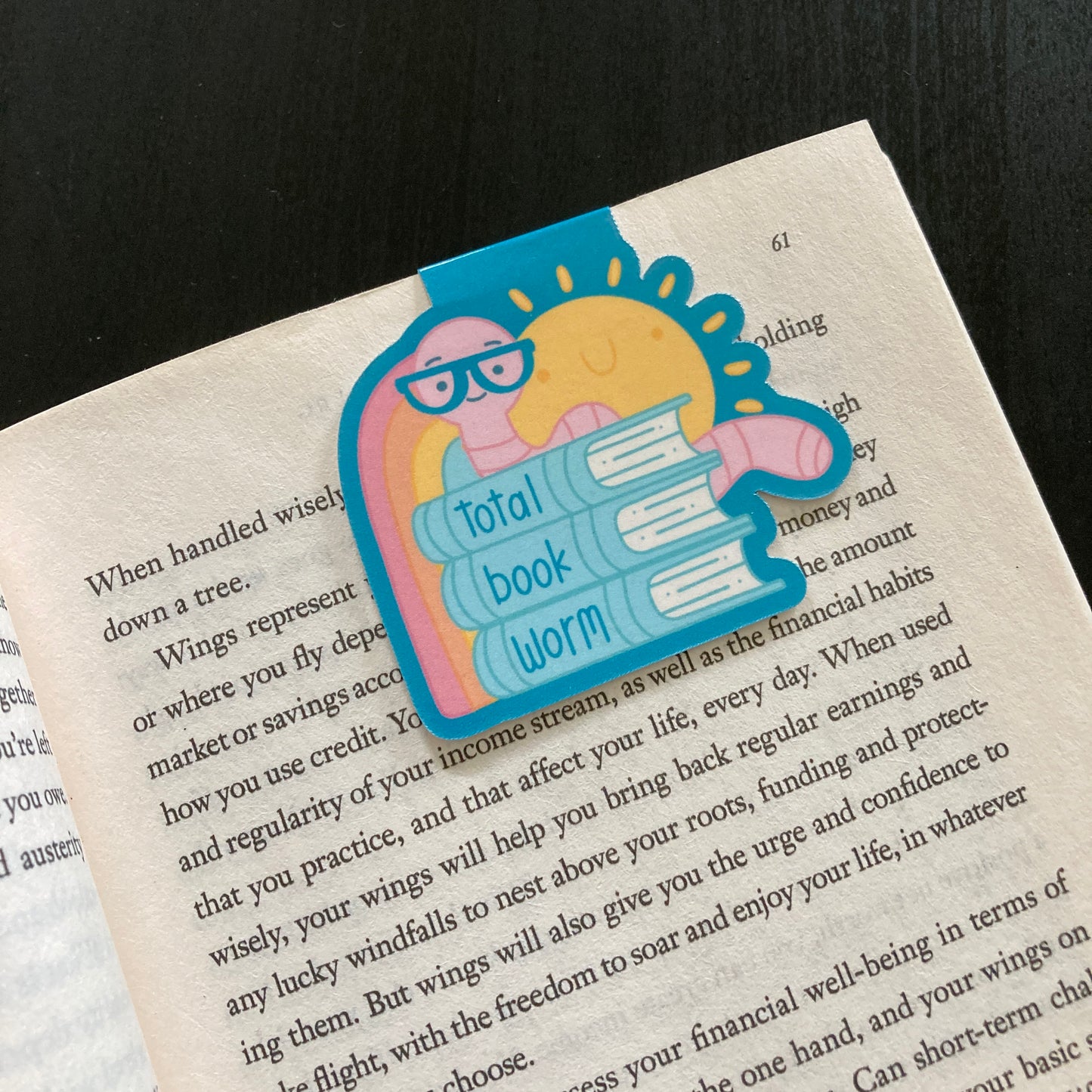 Total Bookworm Magnetic Bookmark