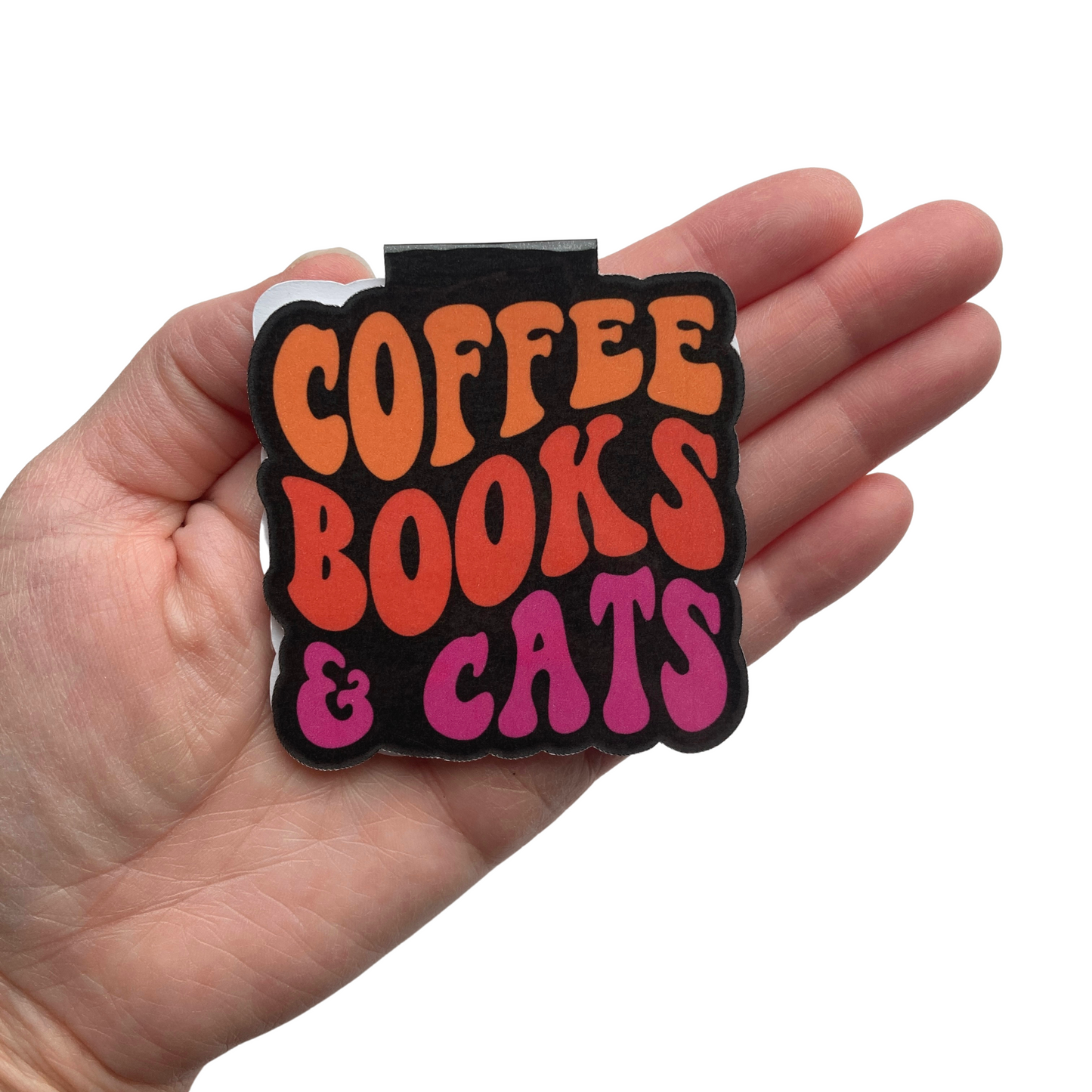 Coffee Books & Cats Bookmark