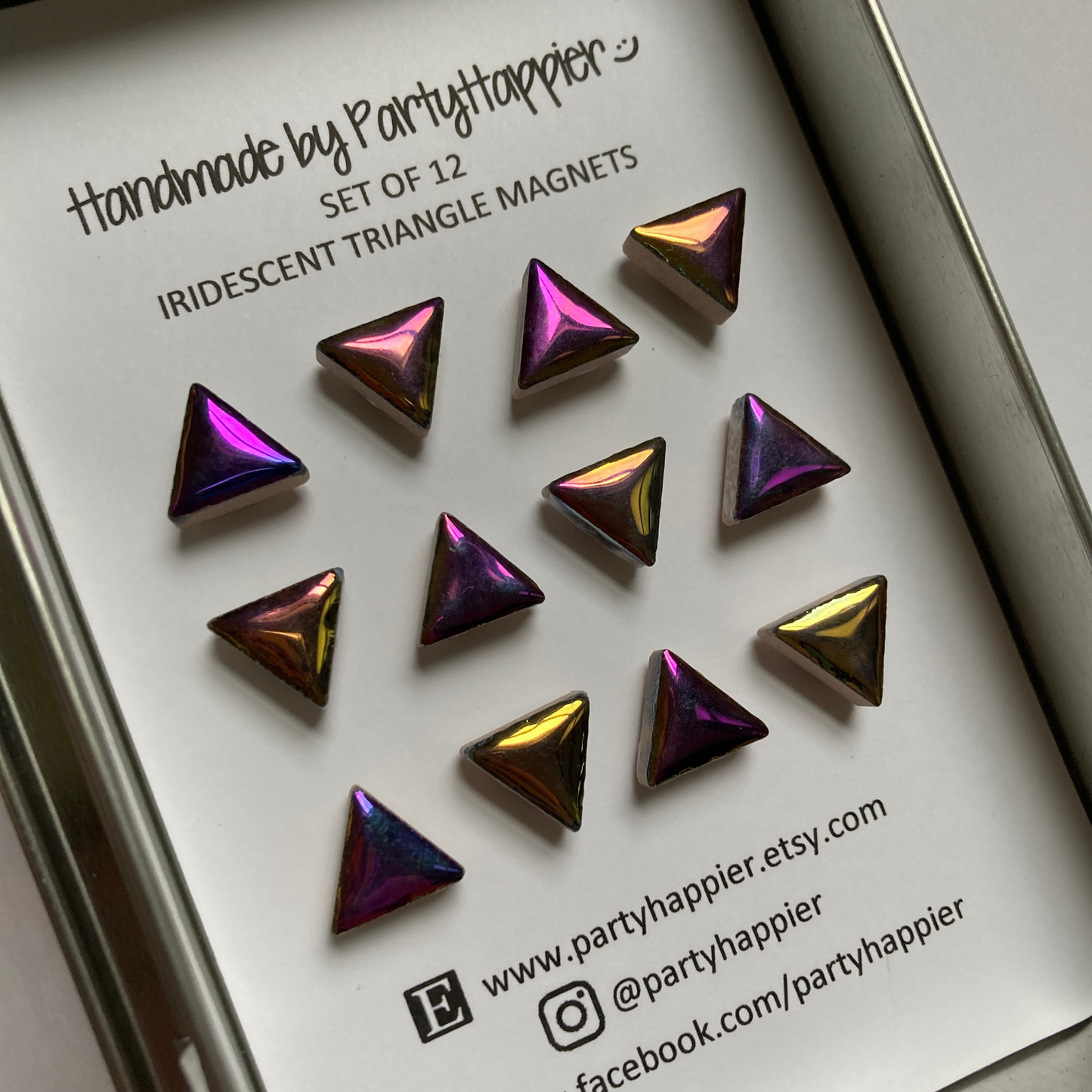 Iridescent Triangle Magnets