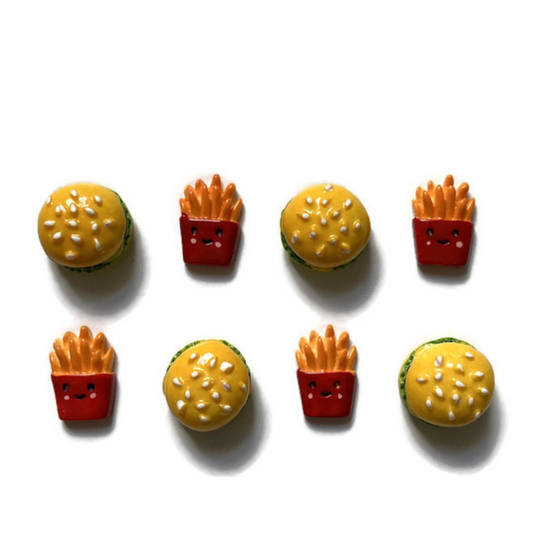 Burger and Fries Magnets