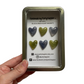 Blue and Green Heart Magnets