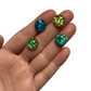 Blue and Green Glitter Magnets