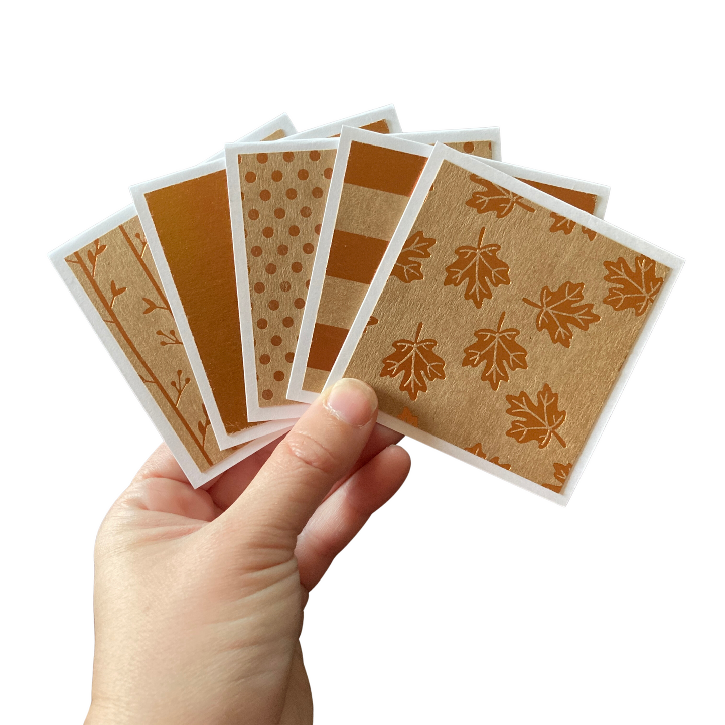 3x3 Foil Fall Note Cards