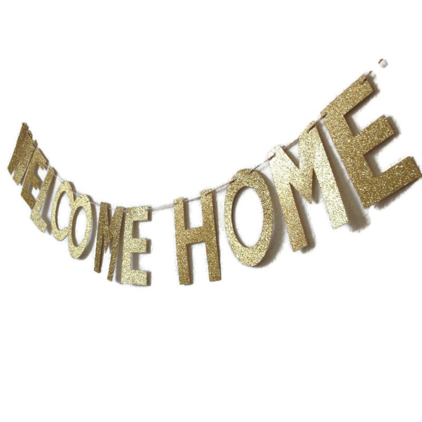 Welcome Home Glitter Banner