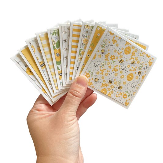 3x3 Bee Happy Note Cards