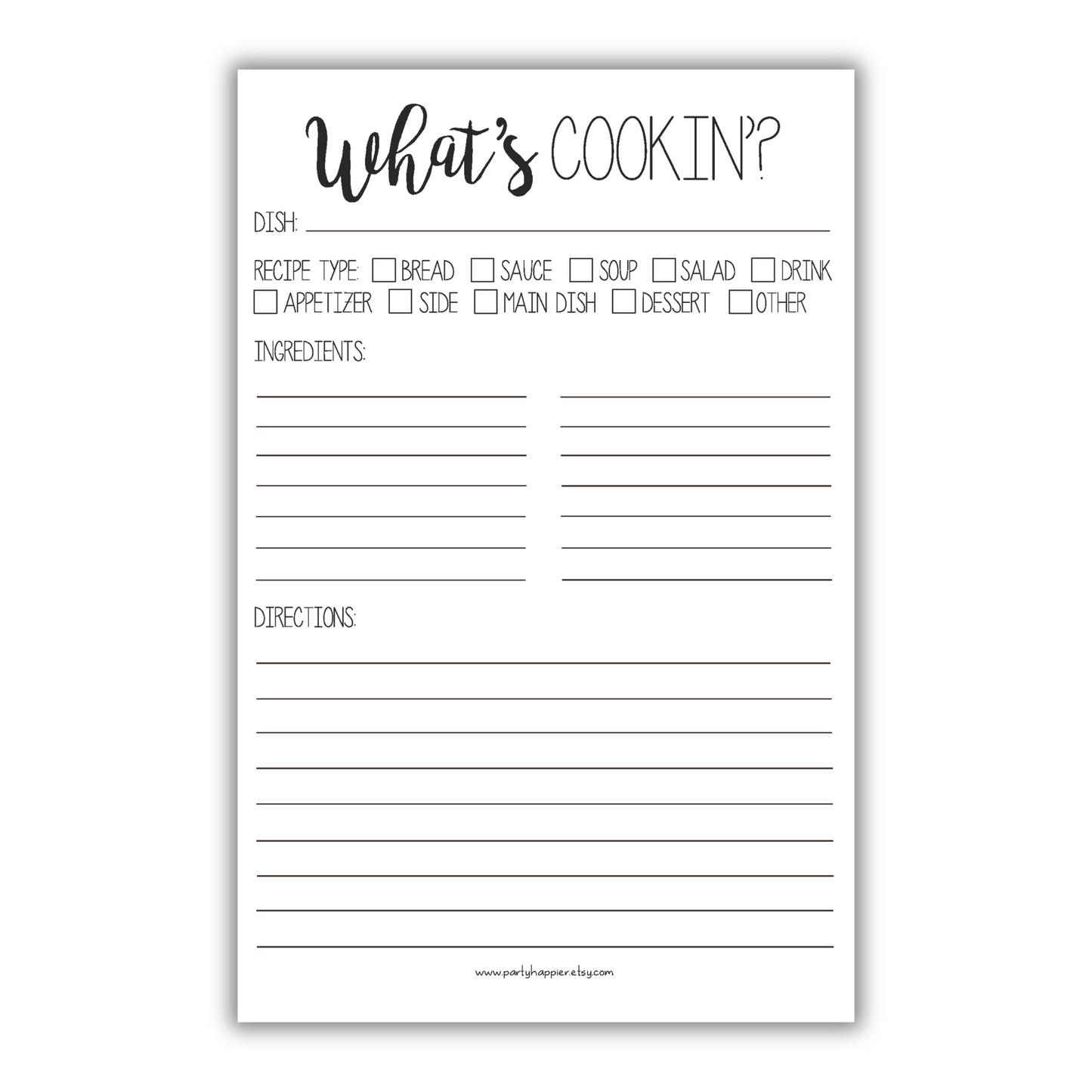 What's Cookin' Notepad