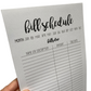 Bill Schedule Notepad