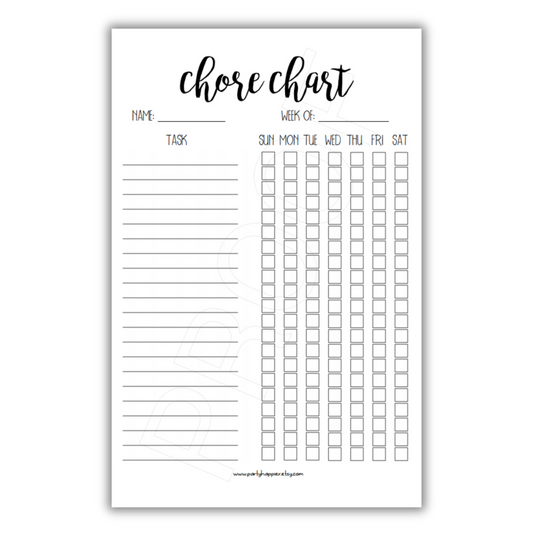 Chore Chart Notepad