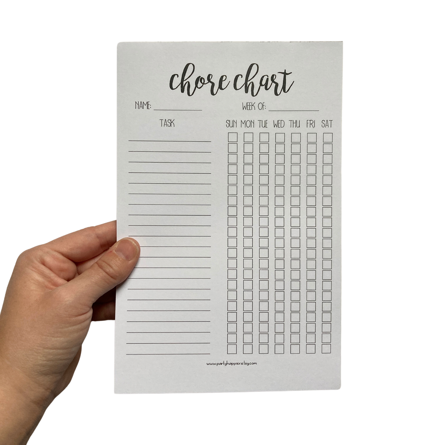 Chore Chart Notepad