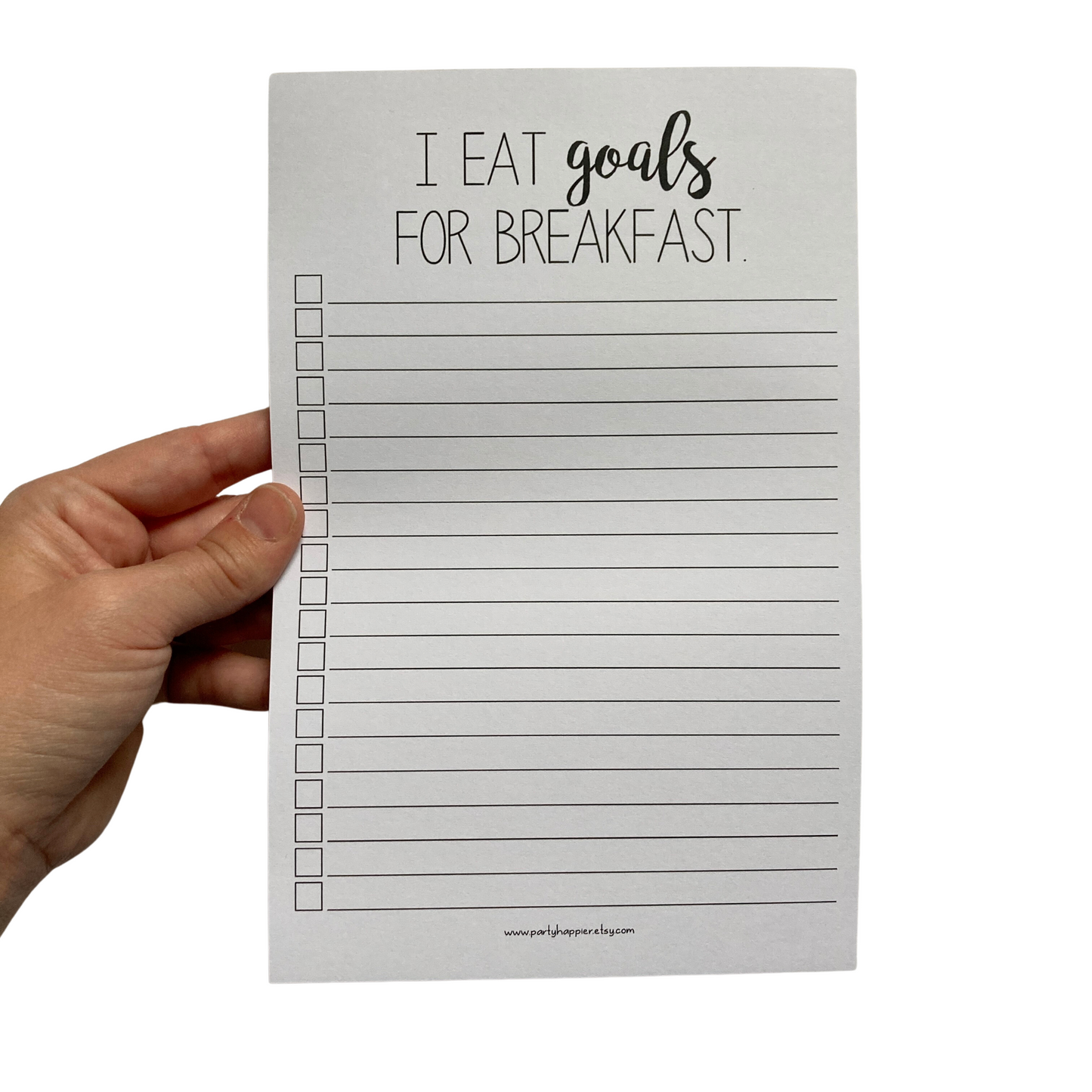 I Eat Goals For Breakfast Notepad