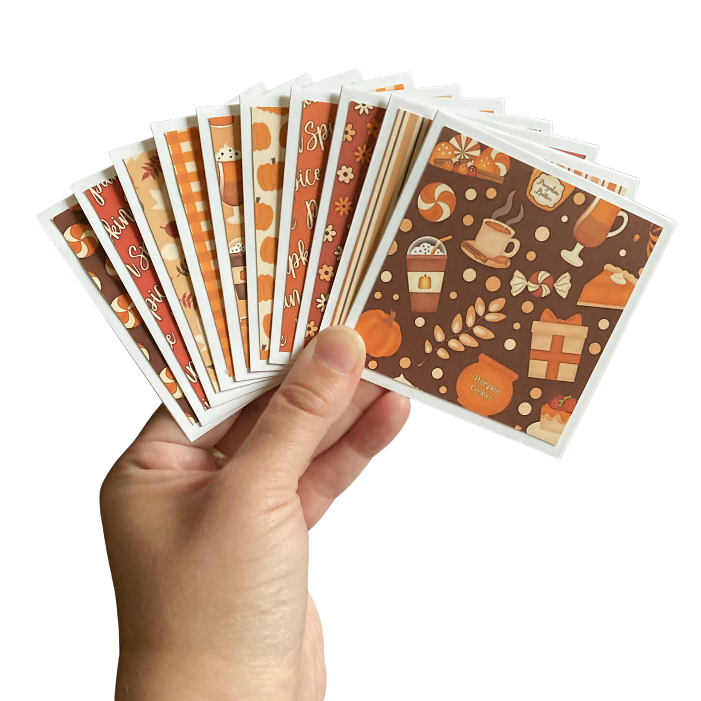 3x3 Pumpkin Spice Note Cards