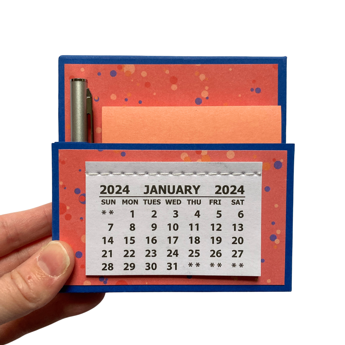 Color Pop Dots 2024 Desk Calendar