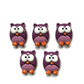 Purple Owl Magnets