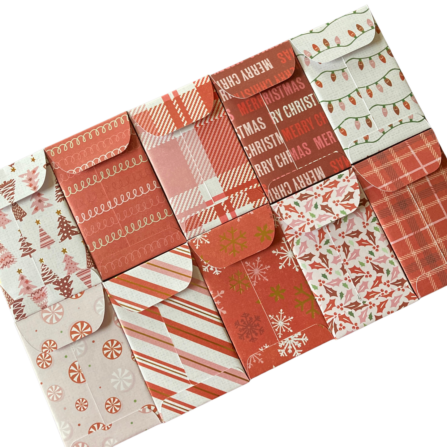 Peppermint Stripe Gift Card Envelopes