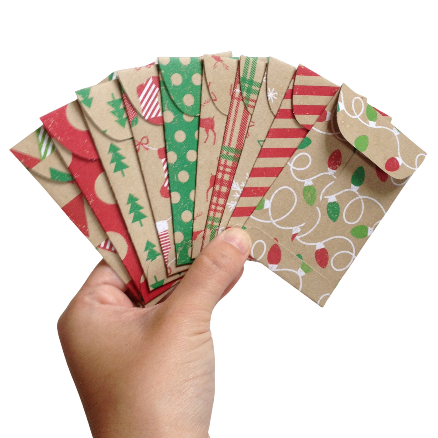 Kraft Christmas Gift Card Envelopes