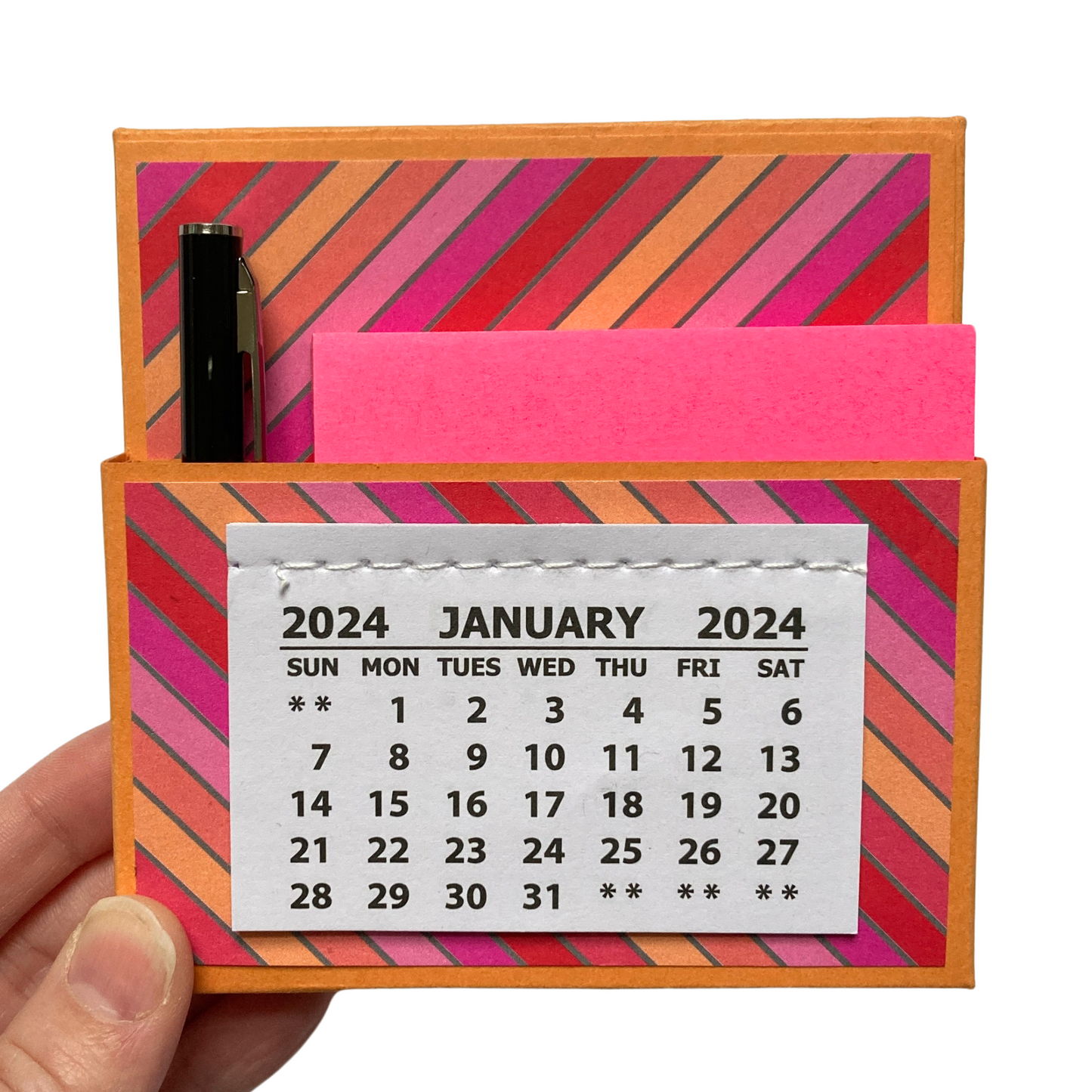 Lovebug Stripes 2024 Desk Calendar