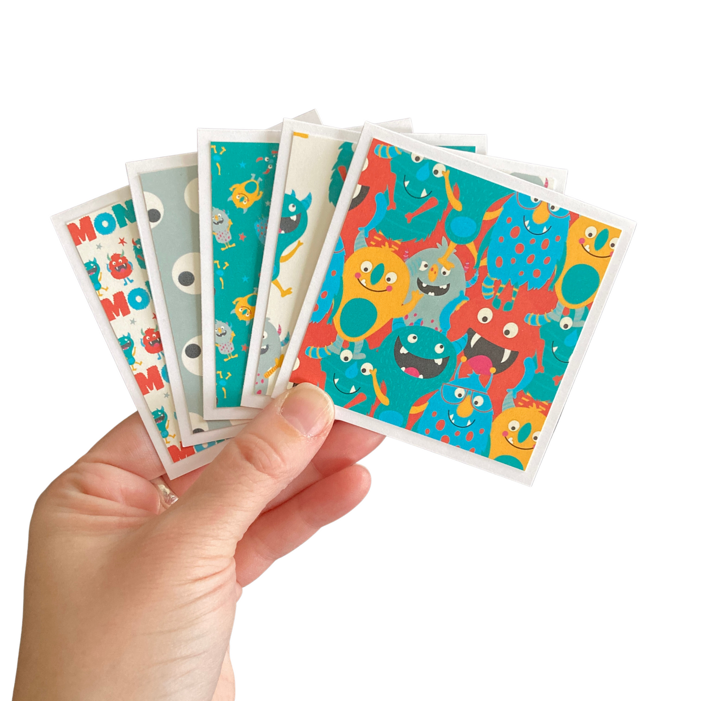 3x3 Monsters Note Cards