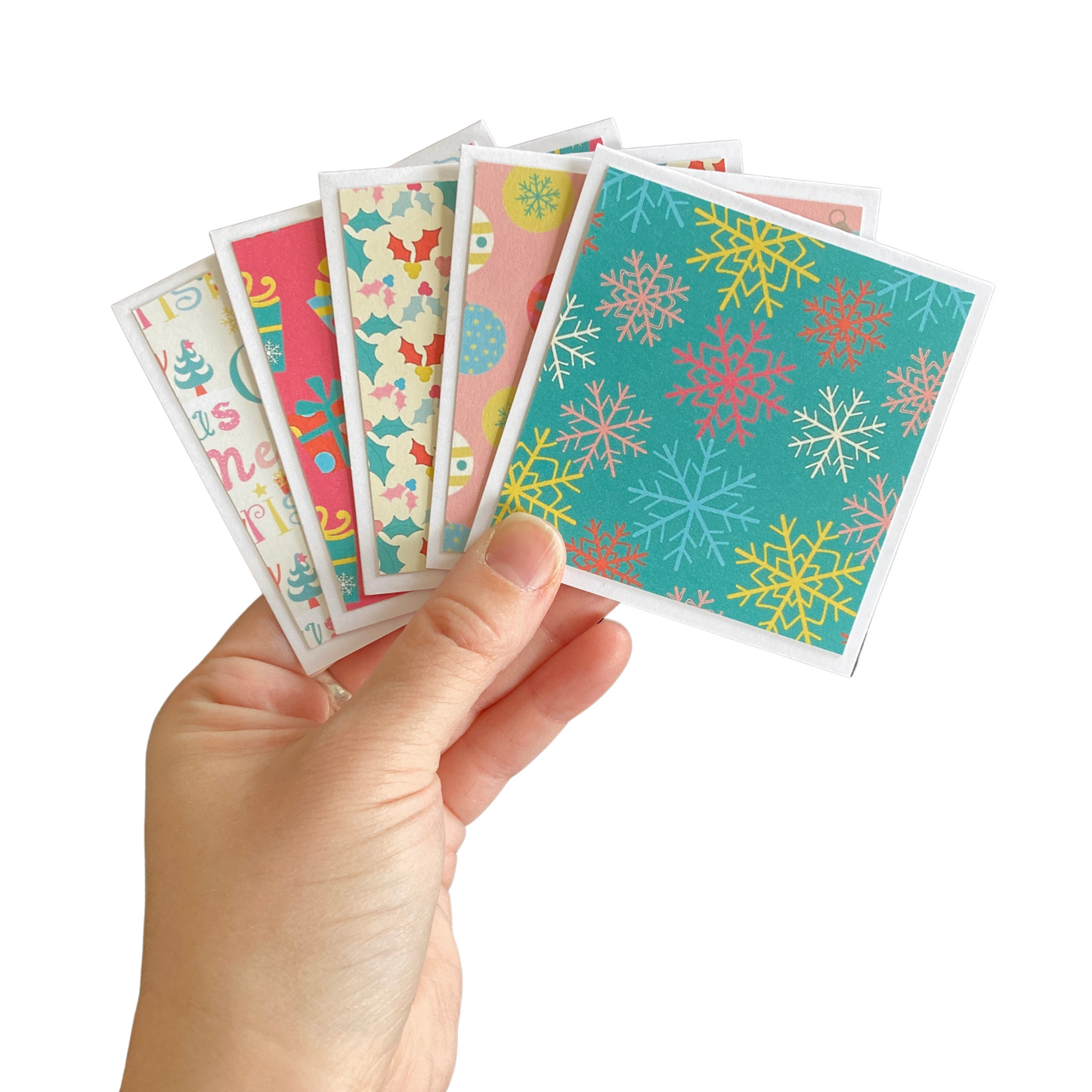 3x3 Retro Christmas Note Cards