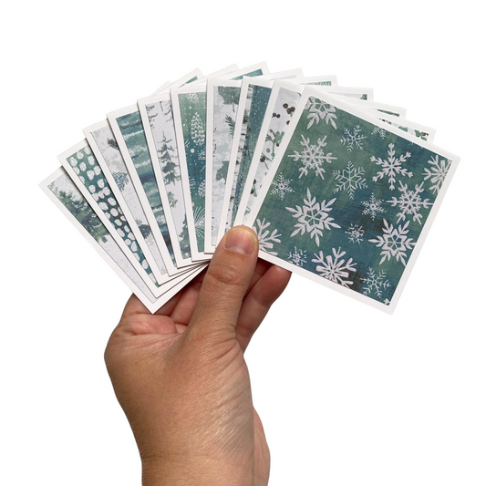 3x3 Snow Pine Note Cards