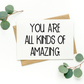 You Are All Kinds of Amazing Card