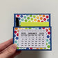 Rainbow Dots 2025 Desk Calendar