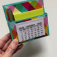 Colorful Plaid 2025 Desk Calendar